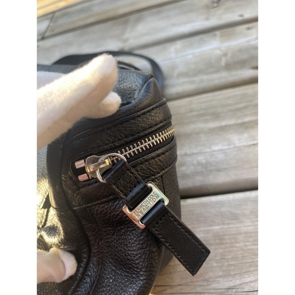 Kenneth Cole Reaction Black Leather Womens Purse Shoulder Bag - Picture 8 of 11